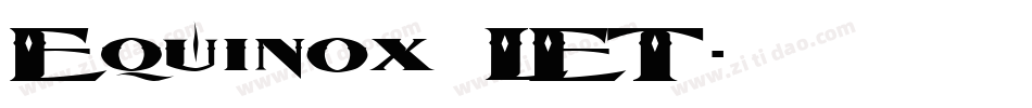 Equinox LET字体转换